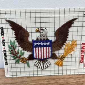 Vintage Joy Insignia Iron-on Patch Embroidered Emblem Eagle Flag Shield NEW